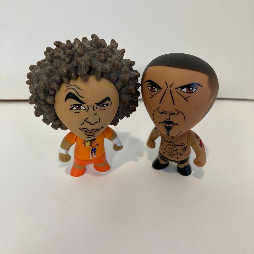 5/$35 WWE Jakks 2008 Vinyl Aggression Series 3 Figure Lot of 2 Toys 3" Carlito